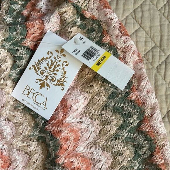 Becca Solstice Crochet Lace Wide Leg Pants in Cameo Multi, Medium , NWT - Picture 5 of 7